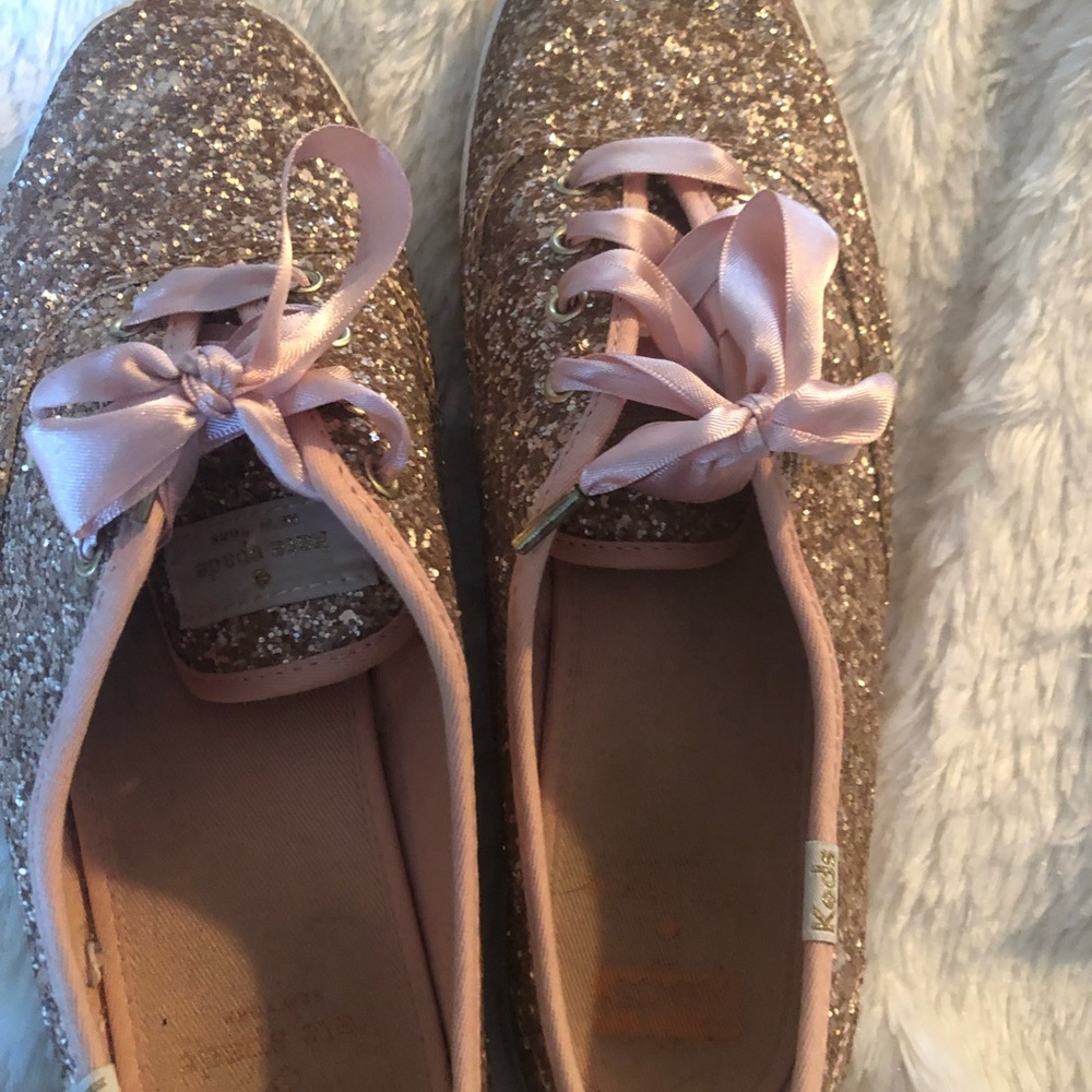 Glitter Rose Gold Kate Spade Keds - Picture 4 of 6